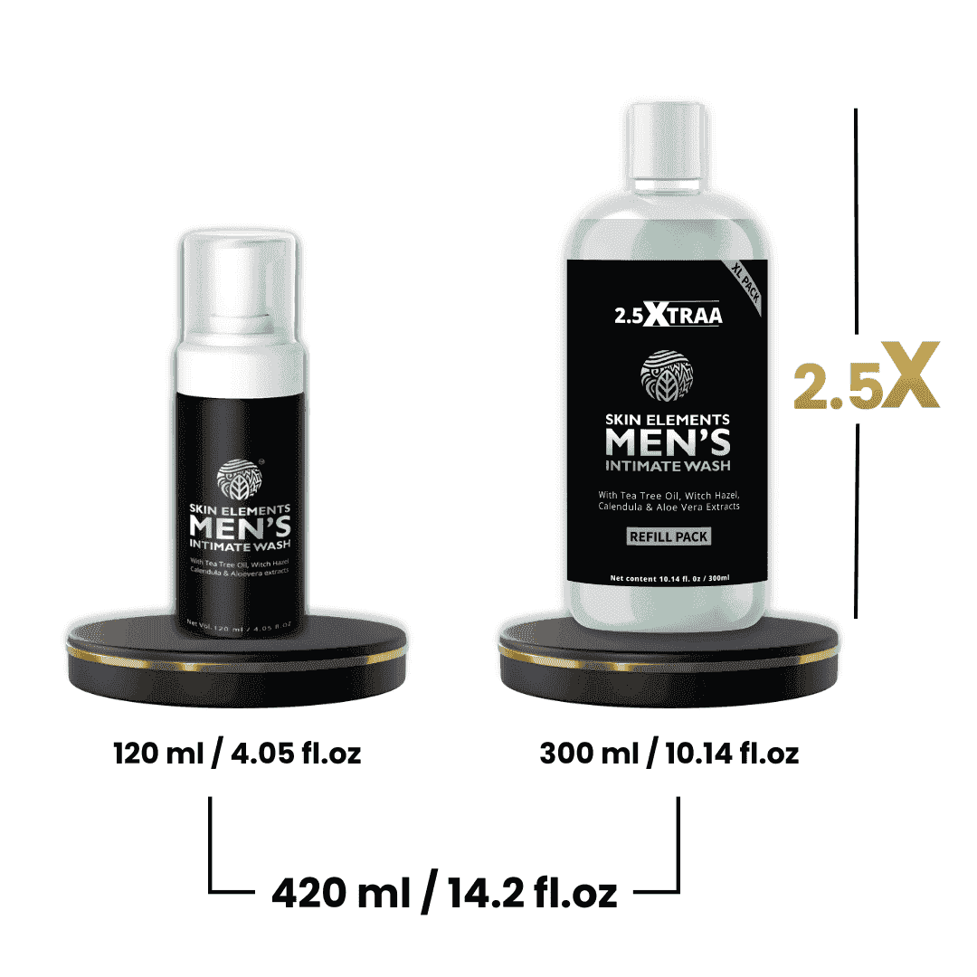 Intimate Wash For Men Refill Pack(120ml+300ml)