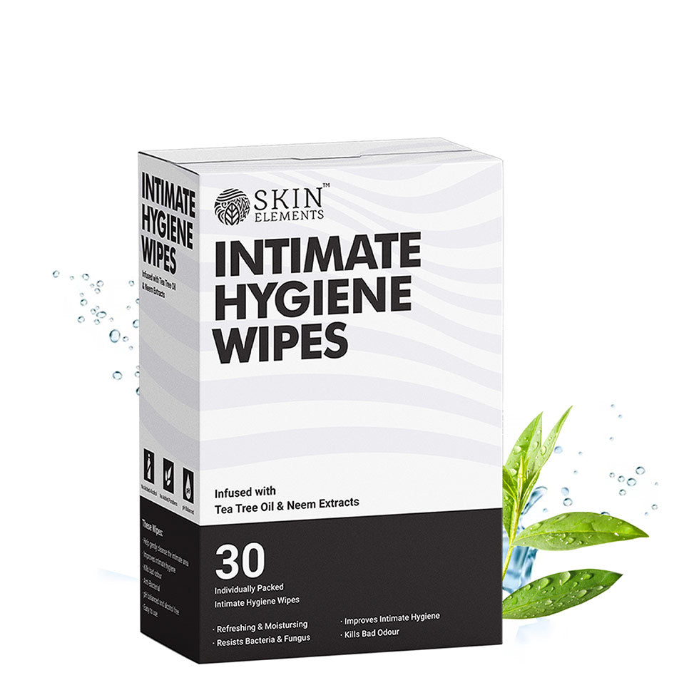 Intimate Hygiene Wipes With Tea Tree Oil &amp; Neem Extracts Avoids Itching &amp; Allergies (Pack of 30)