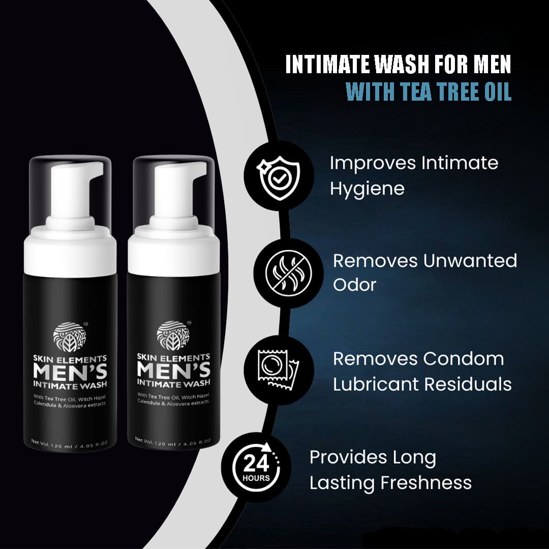 Ultimate Hygiene Duo- Men's Intimate Wash Controls Odor and Soothes Skin (120ml) | Buy 1 Get 1 Free |