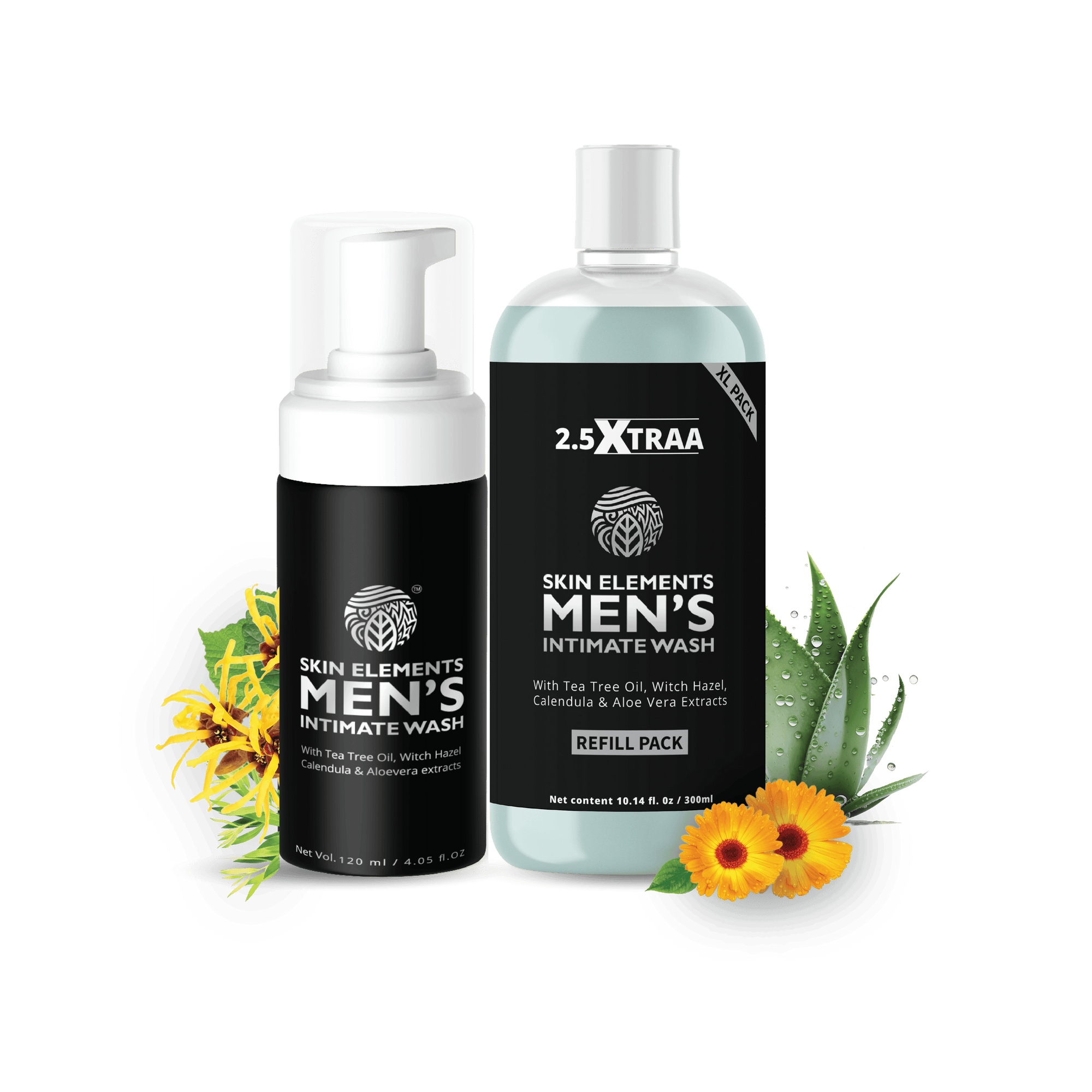 Intimate Wash For Men With Tea Tree Oil Refill Pack(120ml+300ml)