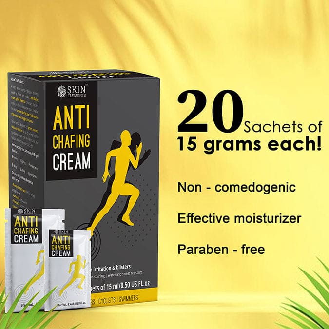 Skin Elements Anti-Chafing Cream | Pack of 20 Sachets | 300ml | Soothes Chafing, Blisters & Rashes|